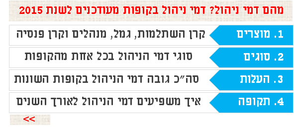 מהם דמי ניהול 2015